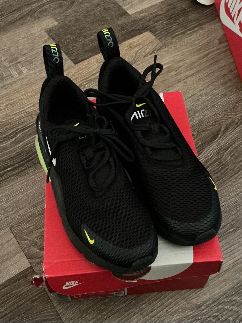 Nike Black & Volt Air Max 270 React Men's Sneakers